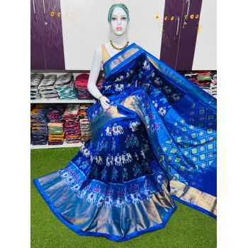 PSRGIDSS5Y09BBCD52- Ikat silk saree