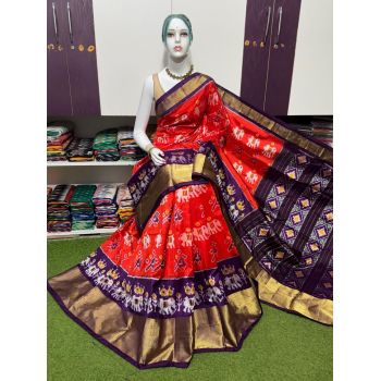PSRGIDSS5Y09BBCD57- Ikat silk saree