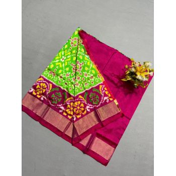 PSSIZSLG5Y08IBDC01- Zero Size Ikat Silk Lehenga