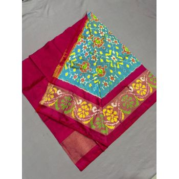 PSSIZSLG5Y08IBDC47- Zero Size Ikat Silk Lehenga