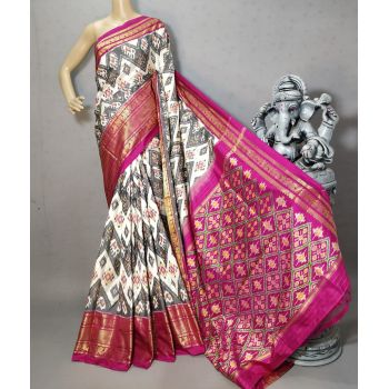 PURRKBIP5Y09DECD07- Kanchi border Ikat silk saree