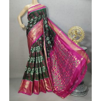 PURRKBIP5Y09DECD09- Kanchi border Ikat silk saree