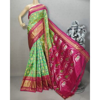 PURRKBIP5Y09DECD35- Kanchi border Ikat silk saree