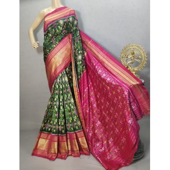 PURRKBIP5Y09DECD43- Kanchi border Ikat silk saree