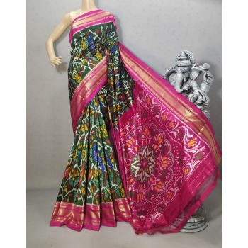 PURRKBIP5Y09DECD44- Kanchi border Ikat silk saree