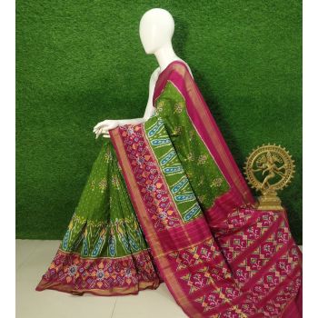 PUSNIDSS5Y09NDCC02- Ikat silk saree