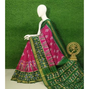 PUSNIDSS5Y09NDCC06- Ikat silk saree