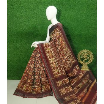 PUSNIDSS5Y09NDCC16- Ikat silk saree