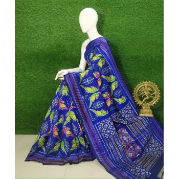 PUSNIDSS5Y09NDCC21- Ikat silk saree