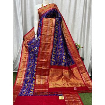 PASKKBRS5Y12FSDC01- Kanchi border Ikat silk saree