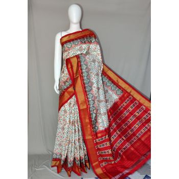 PDLSIDSS5Y12TSCD10- Ikat silk saree