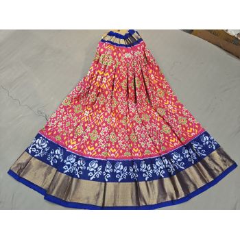 PGMRFSLG5Y18SZCD01- Free Size Ikat Silk Lehenga