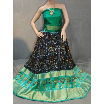 PGMRFSLG5Y18SZCD08- Free Size Ikat Silk Lehenga