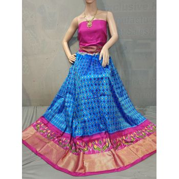 PGMRFSLG5Y18SZCD15- Free Size Ikat Silk Lehenga