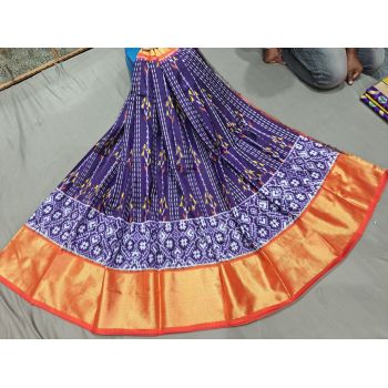 PGMRFSLG5Y18SZCD20- Free Size Ikat Silk Lehenga