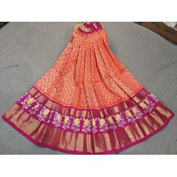 PGMRFSLG5Y18SZCD21- Free Size Ikat Silk Lehenga