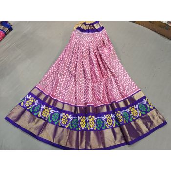 PGMRFSLG5Y18SZCD24- Free Size Ikat Silk Lehenga