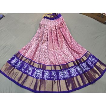 PGMRFSLG5Y18SZCD27- Free Size Ikat Silk Lehenga