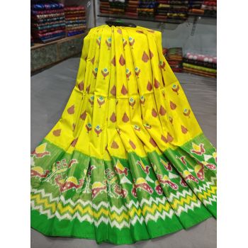 PGMRFSLG5Y18SZCD30- Free Size Ikat Silk Lehenga