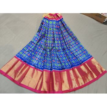 PGMRFSLG5Y18SZCD33- Free Size Ikat Silk Lehenga