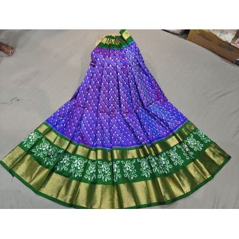 PGMRFSLG5Y18SZCD35- Free Size Ikat Silk Lehenga