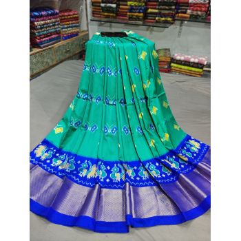 PGMRFSLG5Y18SZCD37- Free Size Ikat Silk Lehenga