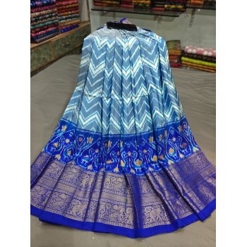 PGMRFSLG5Y18SZCD50- Free Size Ikat Silk Lehenga