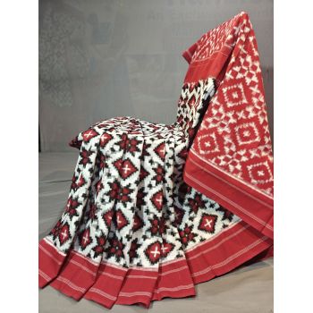PGMRICTS5Y11SBDC08- Double Ikat cotton saree