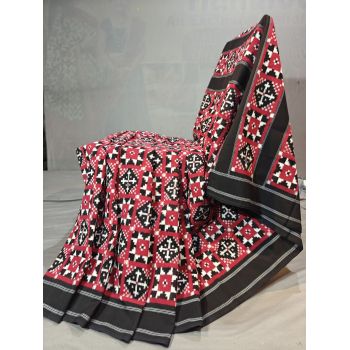 PGMRICTS5Y11SBDC13- Double Ikat cotton saree