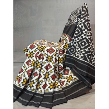 PGMRICTS5Y11SBDC16- Double Ikat cotton saree