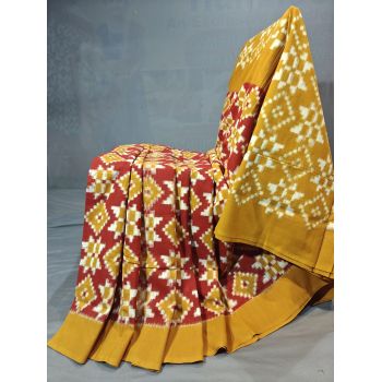 PGMRICTS5Y11SBDC17- Double Ikat cotton saree