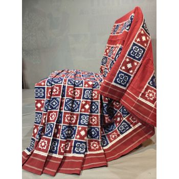PGMRICTS5Y11SBDC19- Double Ikat cotton saree