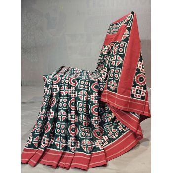 PGMRICTS5Y11SBDC22- Double Ikat cotton saree
