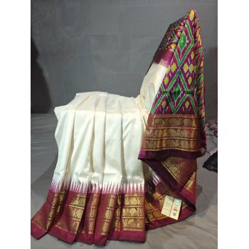 PGMRIDSS5Y12BXDC09- Ikat silk saree