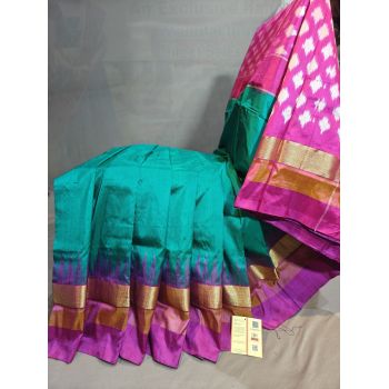 PGMRILWS5Y12XEDC10- light weight Ikat silk saree