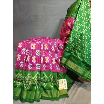 PGMRILWS5Y12XEDC28- light weight Ikat silk saree