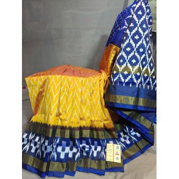 PGMRILWS5Y12XEDC42- light weight Ikat silk saree