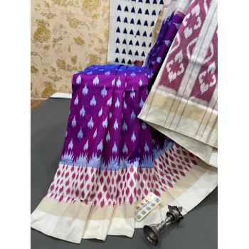 PRMHILWS5Y12XEDD05- light weight Ikat silk saree