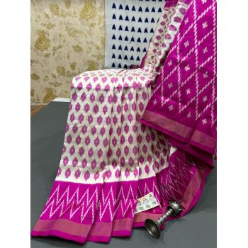 PRMHILWS5Y12XEDD07- light weight Ikat silk saree