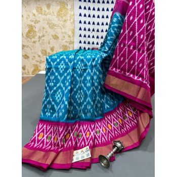 PRMHILWS5Y12XEDD18- light weight Ikat silk saree