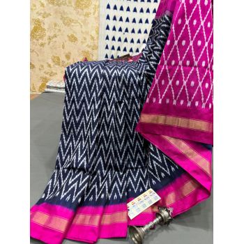 PRMHILWS5Y12XEDD22- light weight Ikat silk saree