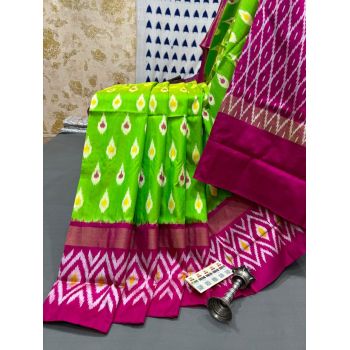 PRMHILWS5Y12XEDD27- light weight Ikat silk saree