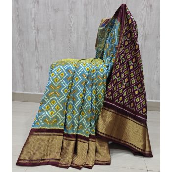 PSHLIDSS5Y12NCDD09- Ikat silk saree