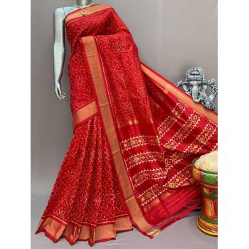 PSNTIDSS5Y10NDDC26- Ikat silk saree