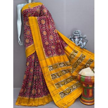 PSNTIDSS5Y10NDDC28- Ikat silk saree