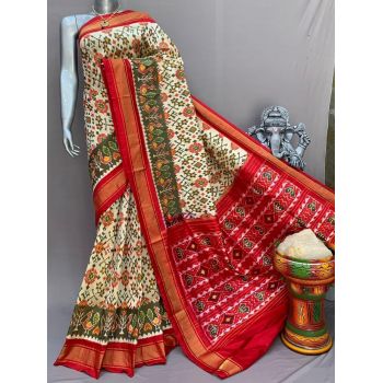 PSNTIDSS5Y10NDDC35- Ikat silk saree