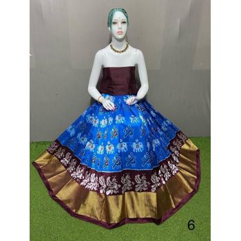 PSRGFSLG5Y11SZDC07- Free Size Ikat Silk Lehenga