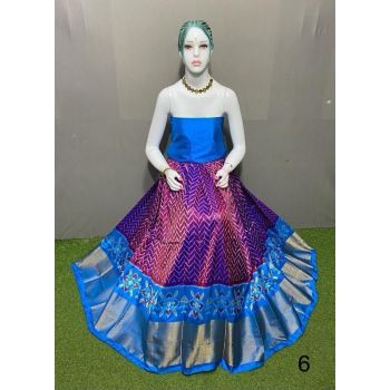 PSRGFSLG5Y11SZDC16- Free Size Ikat Silk Lehenga