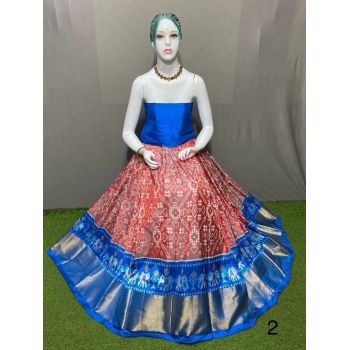 PSRGFSLG5Y11SZDC20- Free Size Ikat Silk Lehenga
