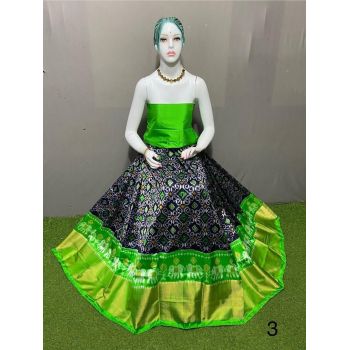 PSRGFSLG5Y11SZDC25- Free Size Ikat Silk Lehenga